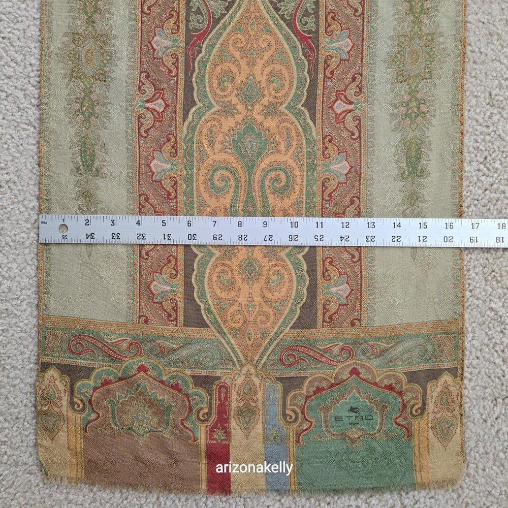 Etro Wool & Silk Scarf - Picture 8 of 16